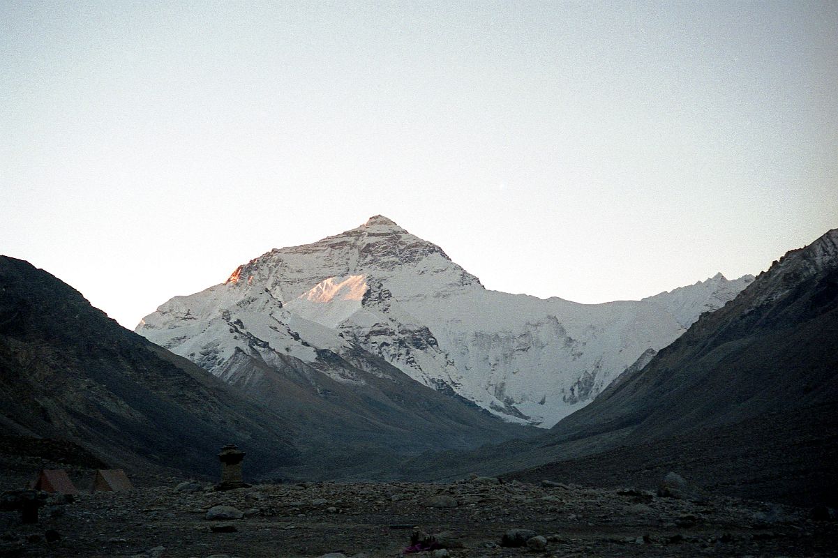 35 Everest North Face Before Sunrise From Rongbuk Monastery